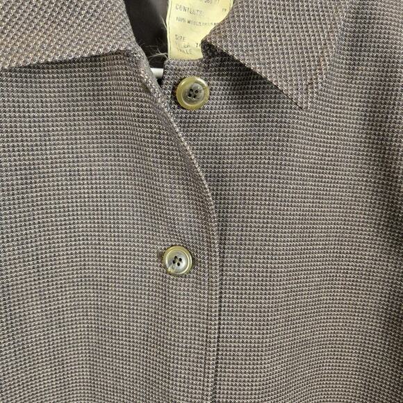Vintage Harve Bernard Button Up Barn Style Jacket Brown Size 10 1960s 100% Wool - Picture 3 of 5